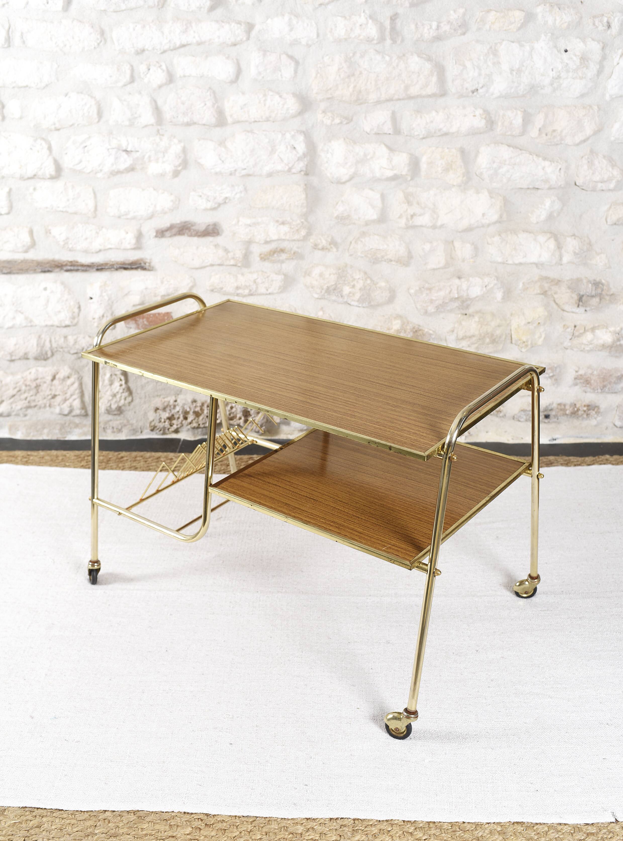 Vintage vinyl holder trolley