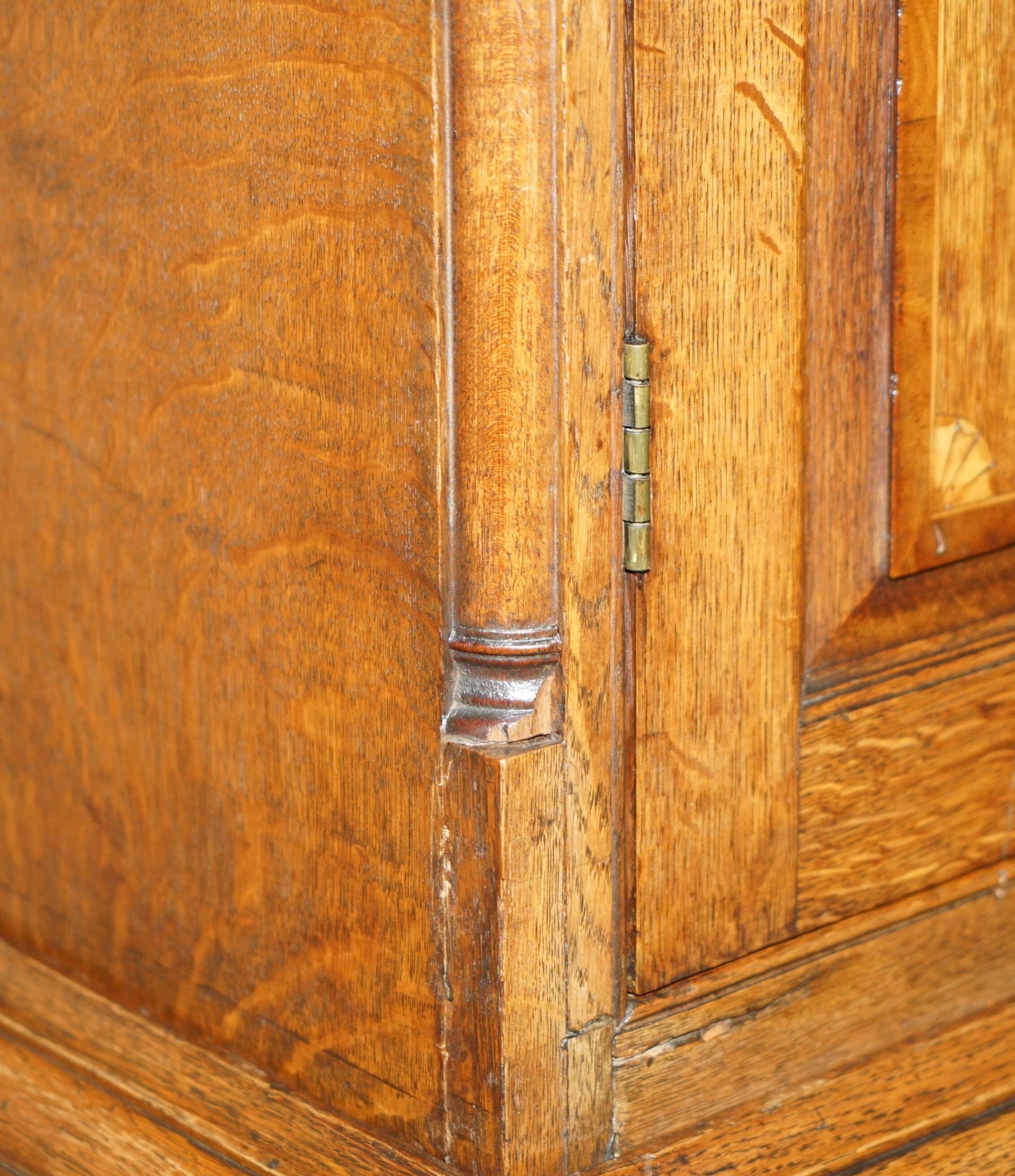 Antique Sheraton wardrobe from around 1800 with drawers - George III
