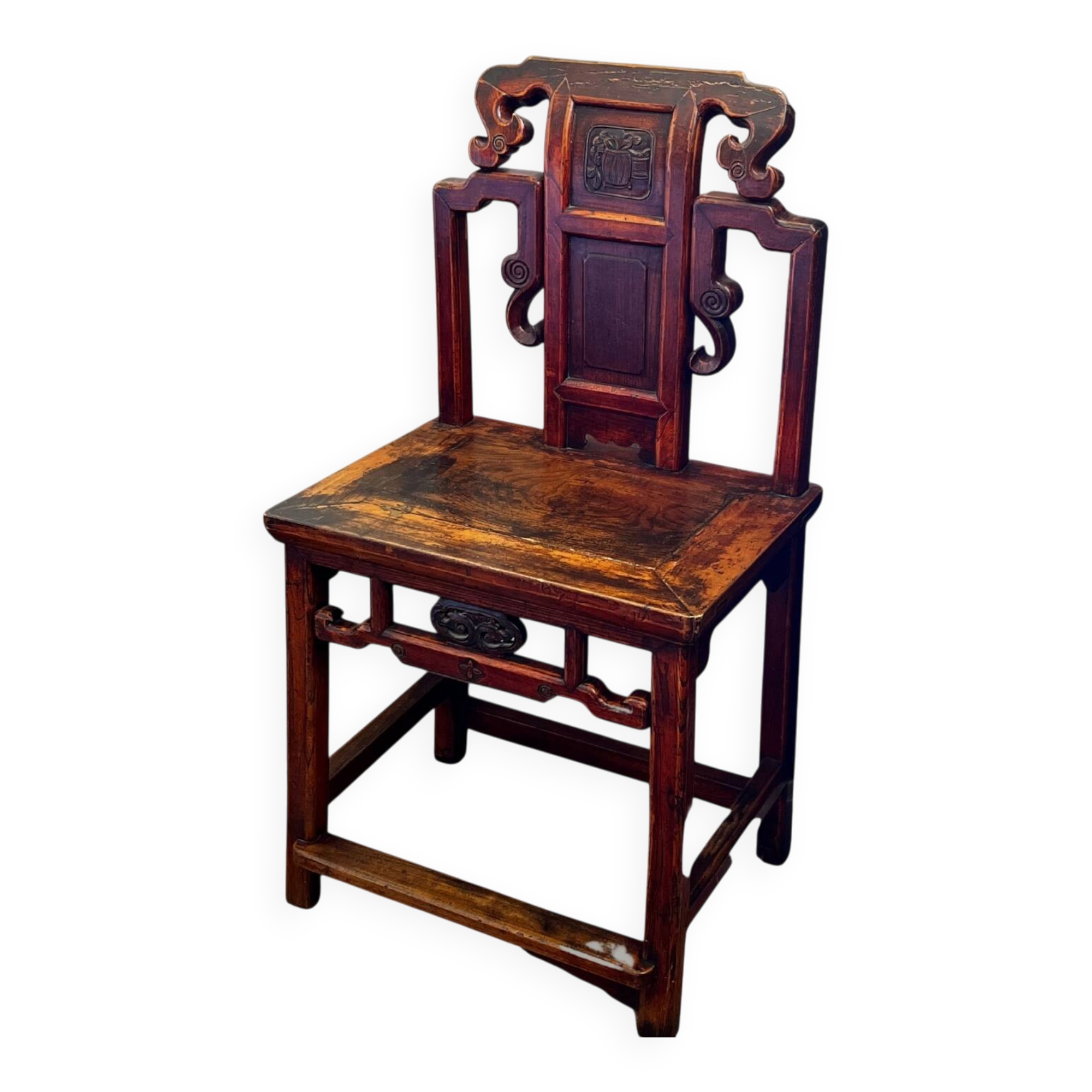 Chinese Carved Apparatus Chair – Qing Dynasty / Early 20th Century