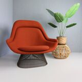 Early bronze lounge chair by Warren Platner for Knoll 1960s in rust red
