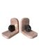 Pair of pink and grey marble bookends.