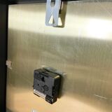 Black Industrial Square Wall Clock from Pragotron, 1970s