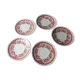 Set of 5 under cups, Fasan decoration, ceramic Villeroy & Boch