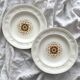 2 ivory “Pont aux Choux” soup plates, Gien earthenware