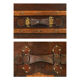 French wooden and leather trunk
