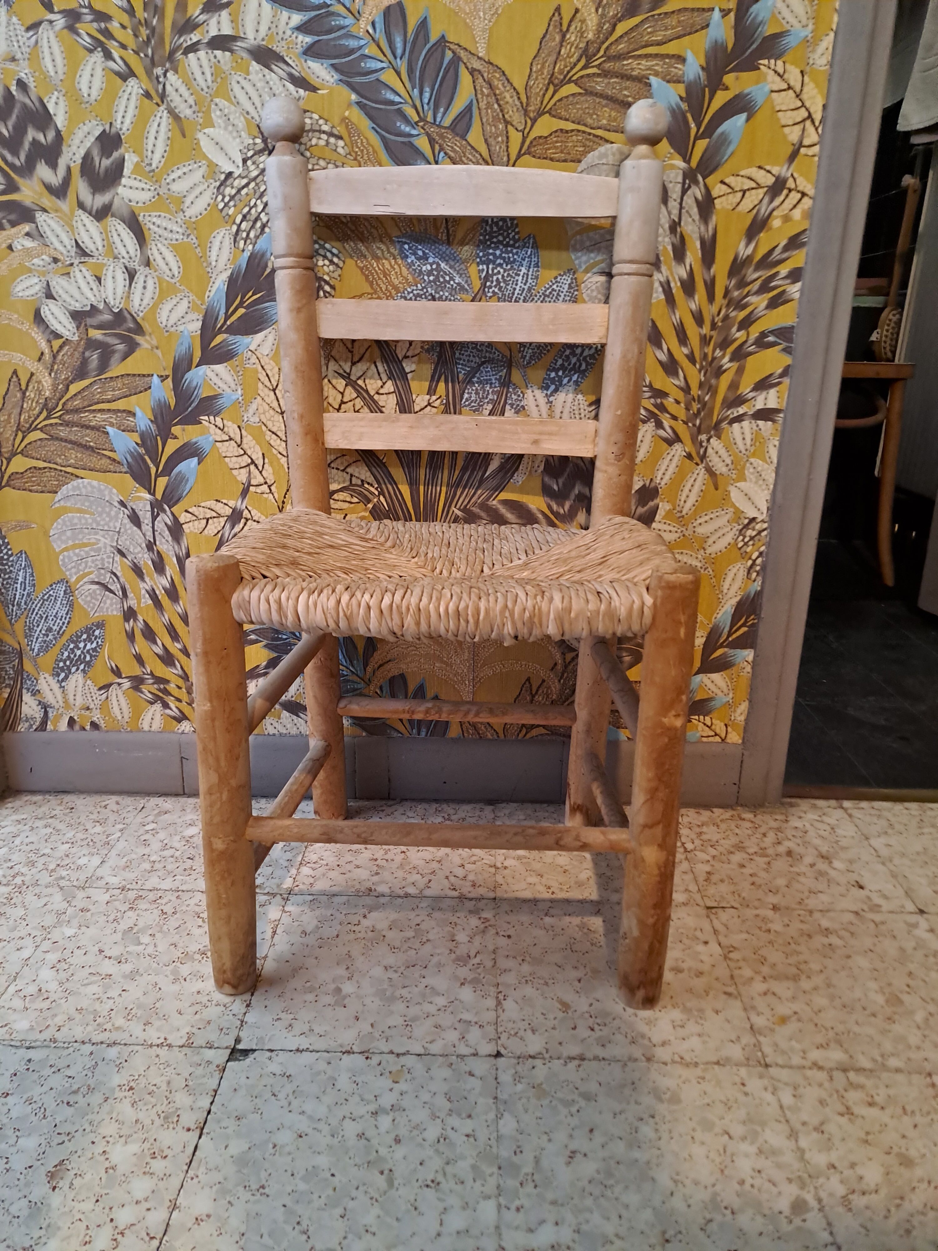 Straw chair style provençal camargue