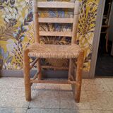 Chaise paille de style provençal camarguais
