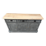 Grey patina furniture with three doors and three drawers