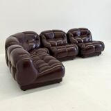 Dark brown Nuvolone modular lounge sofa by Rino Maturi for Mimo Padova