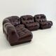 Dark brown Nuvolone modular lounge sofa by Rino Maturi for Mimo Padova