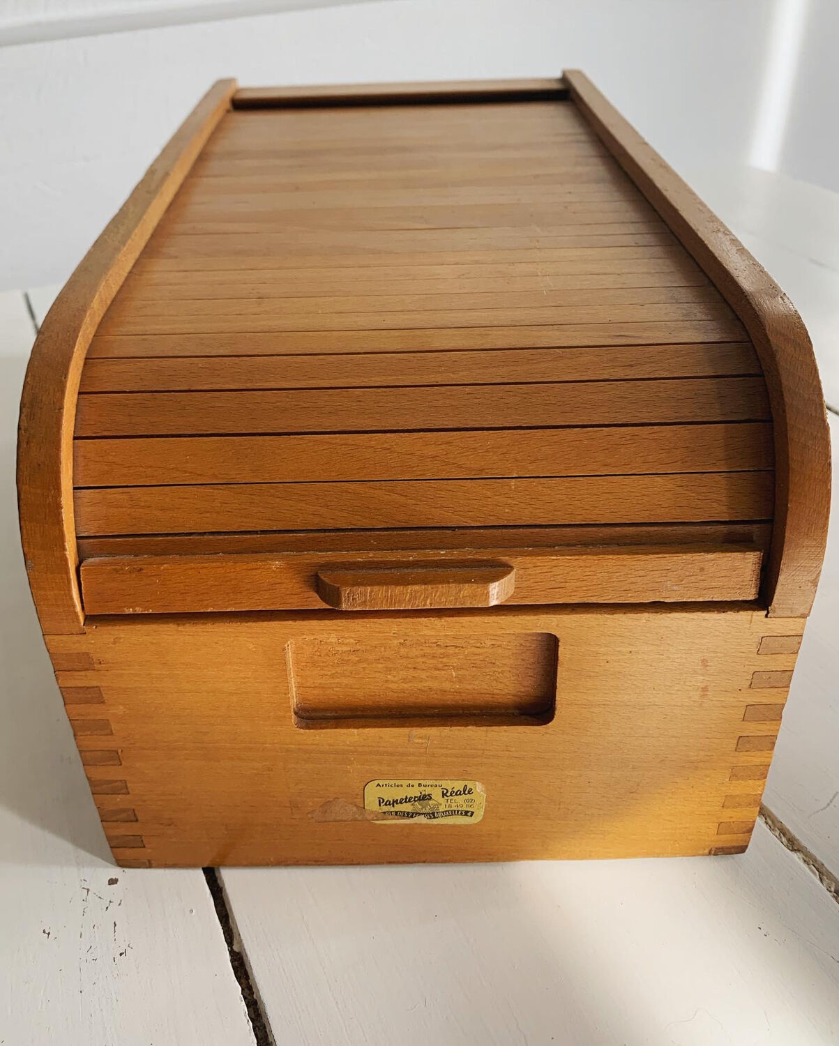 Boîte de rangement vintage en bois