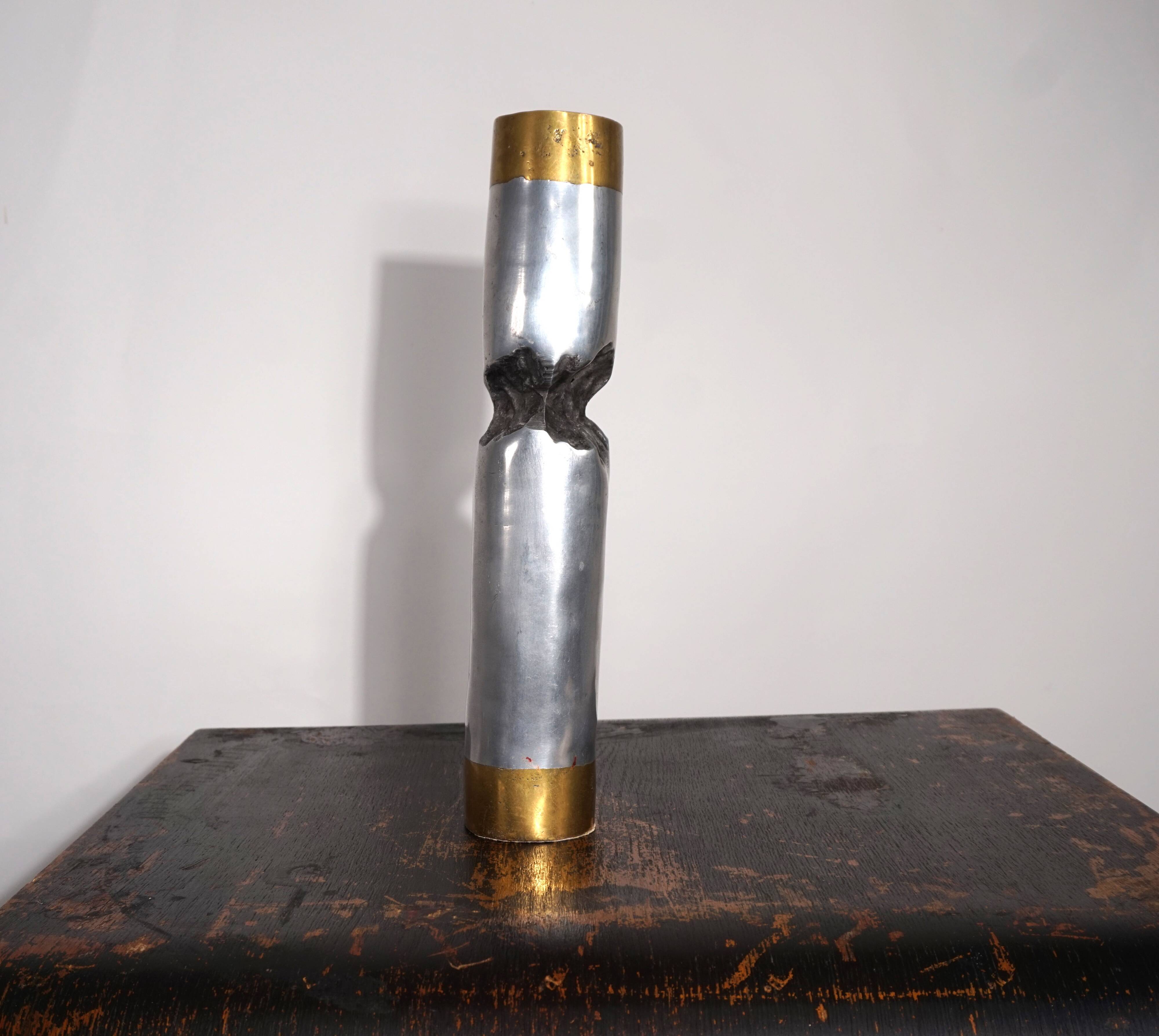 Marshall Disenos sculpture Brutalist Candleholder by David Marshall, 1980