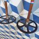 Pair of vintage ski poles L=131cm