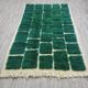 Tapis en laine pure fait main traditionnel vert traditionnel 1,5/2,5 m
