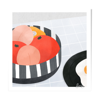 "Oranges, Eggs and Peaches" draw