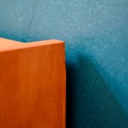 Rockabilly design bedside table with tapered legs.