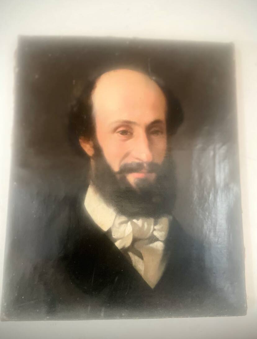 Old painting - Portrait of a gentleman - 46x38