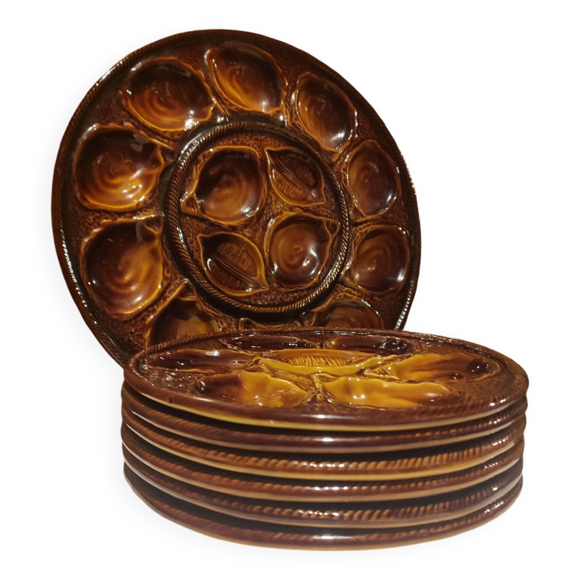 Large St Clément Platter and its 6 oyster plates