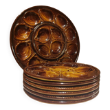 Grand Plat St Clément et ses 6 assiettes à huîtres