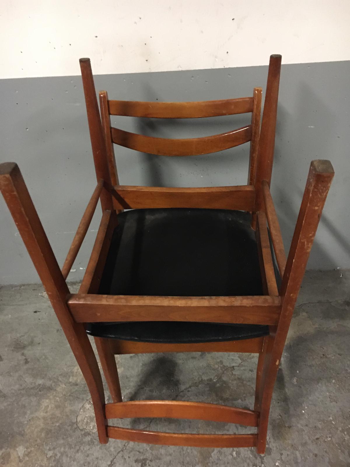 Pair of exotic wooden scandinavian chairs