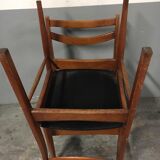 Pair of exotic wooden scandinavian chairs