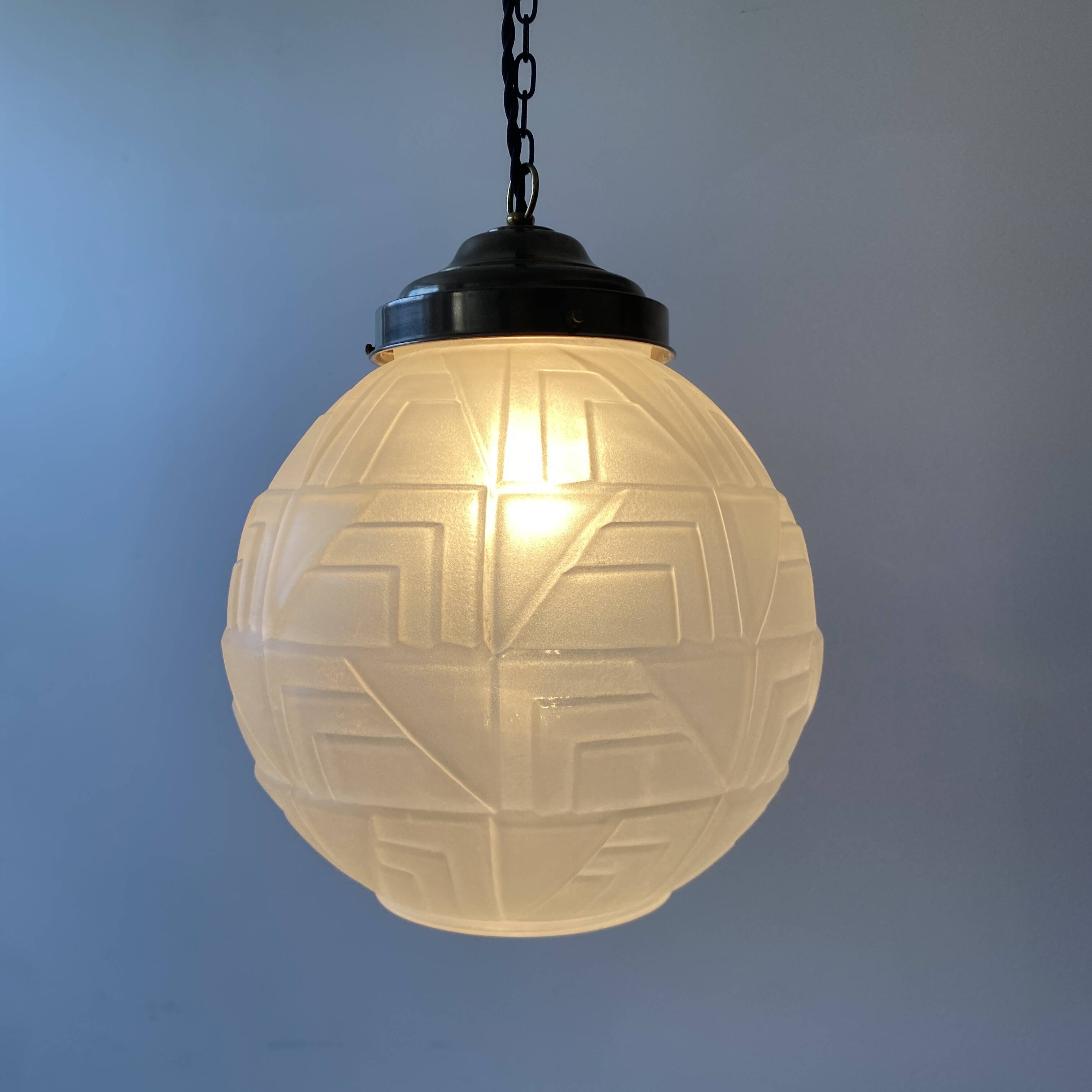Vintage XL Art Deco pendant lamp