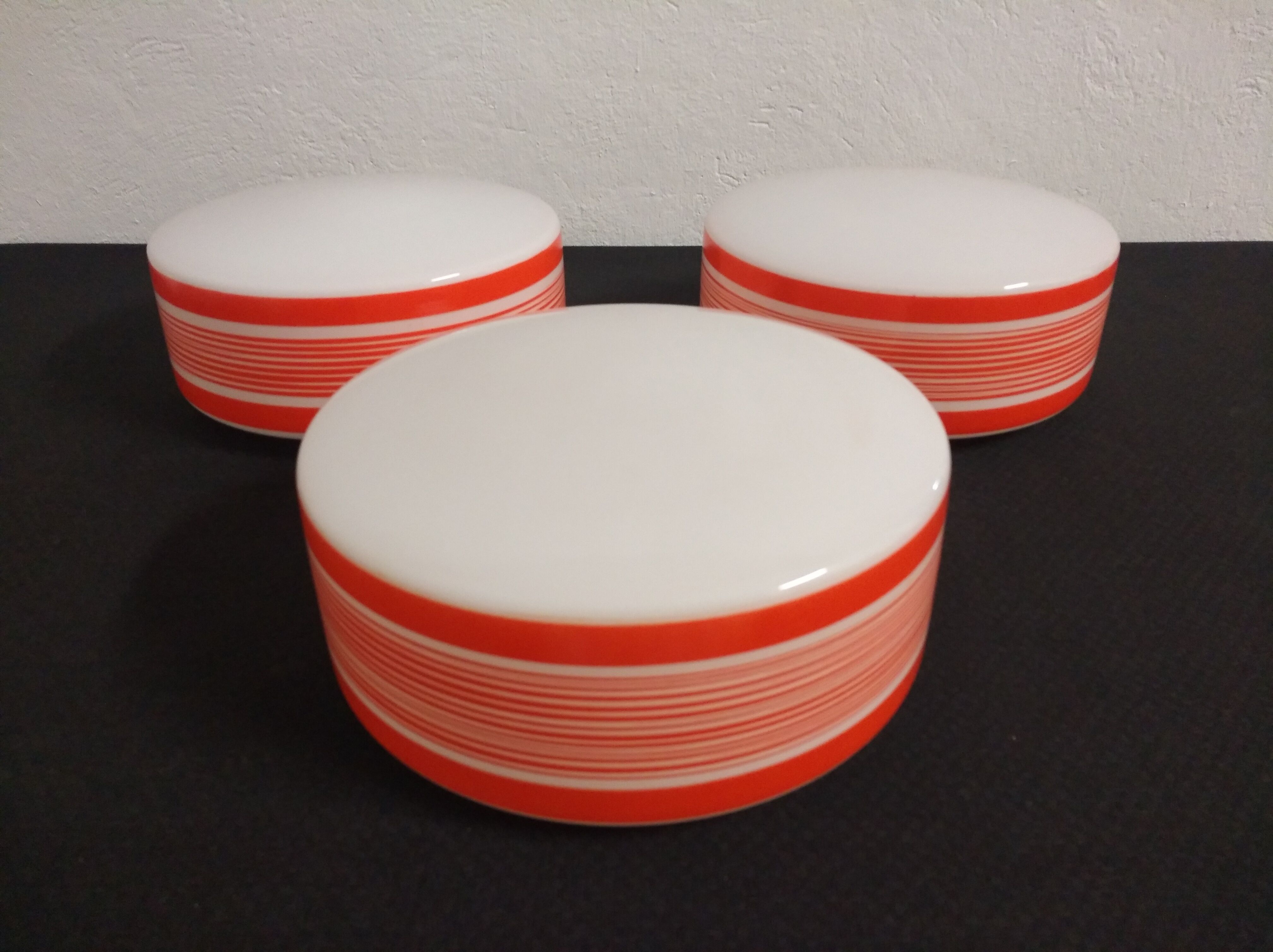 Opalin glass ceiling light from the 70s