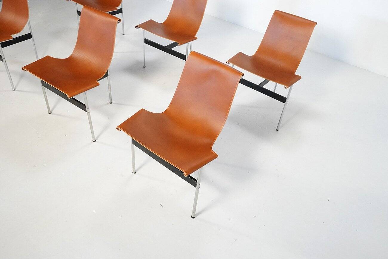 Vintage Italian T-Chairs from ICF De Padova, 1960s, Set of 6