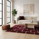 Beni Ouraine carpet in traditional custom-made wool, burgundy 1.5/2.5 m.
