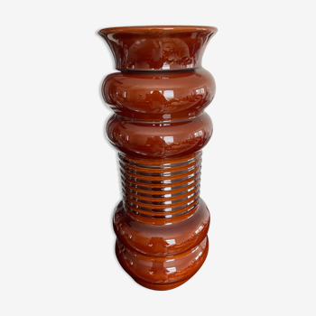 Vase vintage en céramique emaillée