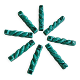 8 Green ceramic knife rests