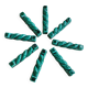 8 Green ceramic knife rests