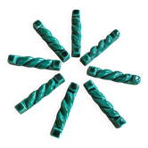8 Green ceramic knife rests
