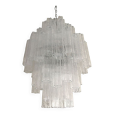 Lustre en verre de murano transparent « tronchi » - 2l