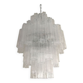 Lustre en verre de murano transparent « tronchi » - 2l