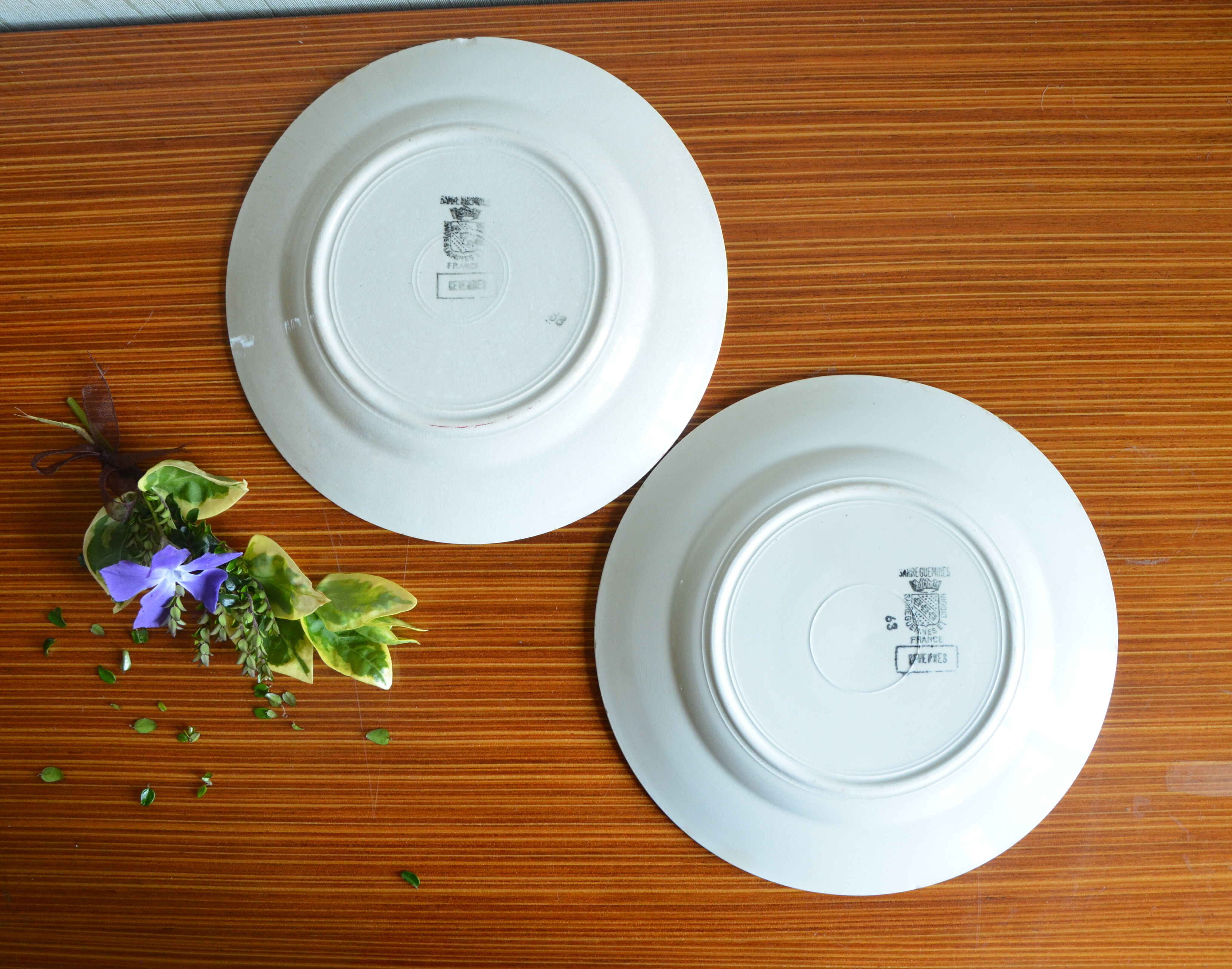 Lot de 2 assiettes Digoin et Sarreguemine, collection cevennes