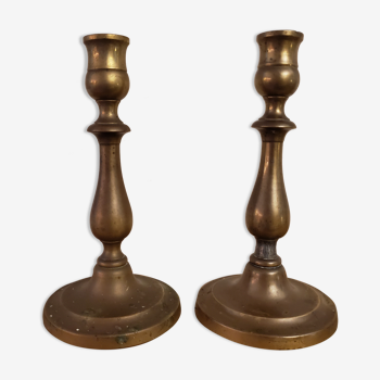 2 brass candle holders