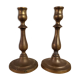 2 brass candle holders