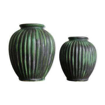 Scandinavian ceramic vases by Michael Andersen, 1940s