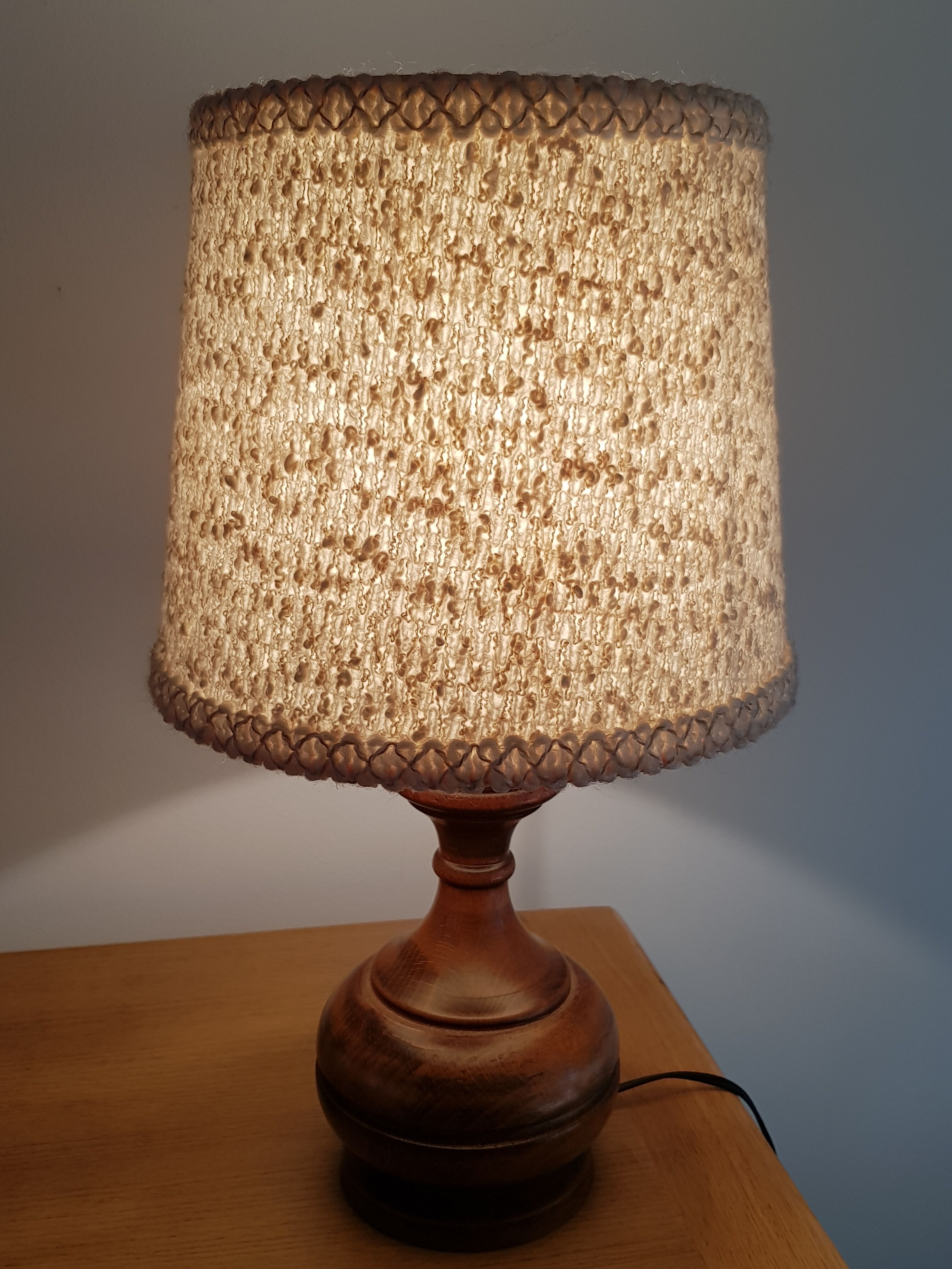 Cotton wood table lamp