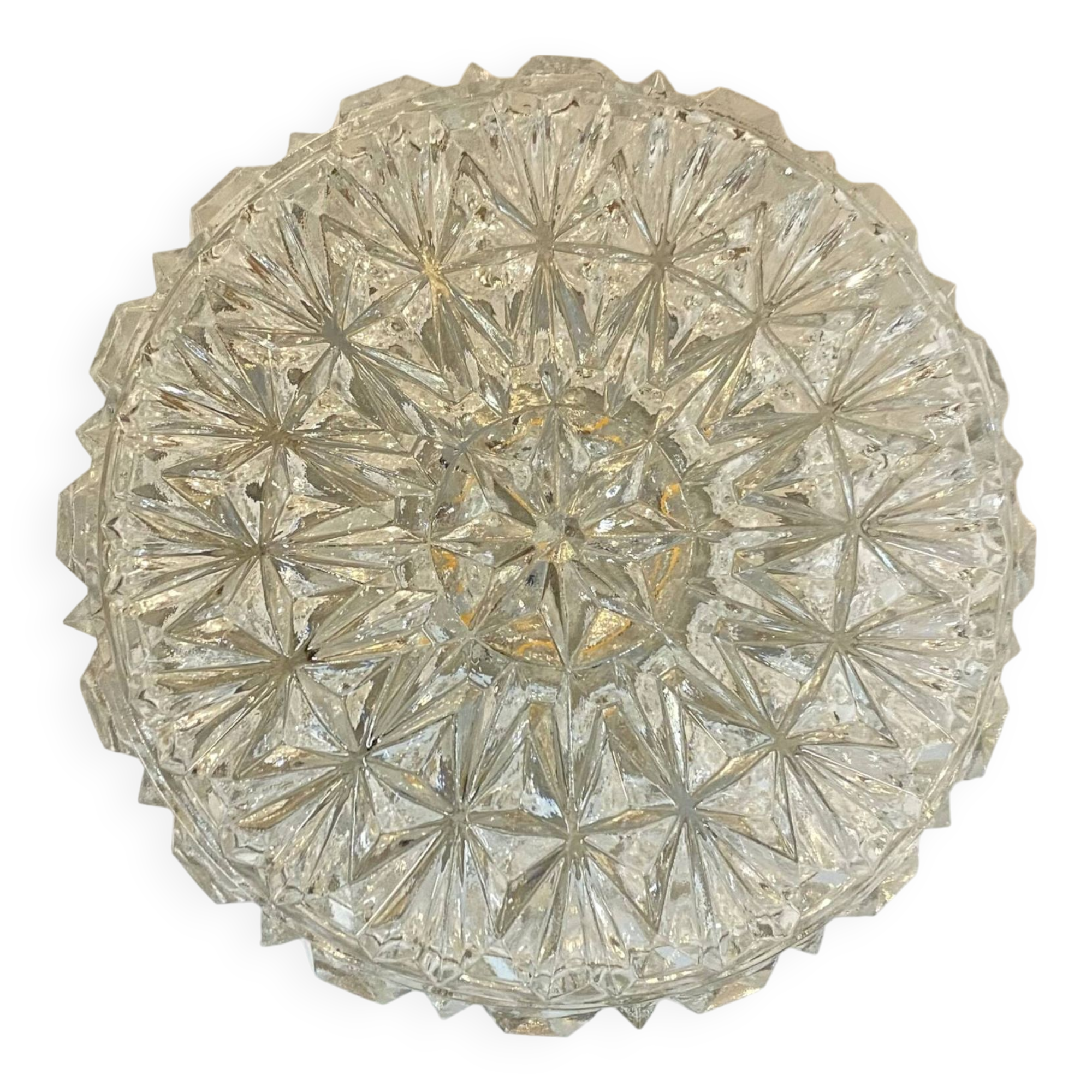 Minimalist glass ceiling wall light 1970 1980 seventies eighties Erco LAMP-7199