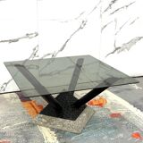 Marble and Metal Coffee Table, 1980s