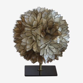 Lampe de table lotus nacre, Rausch, vintage space age