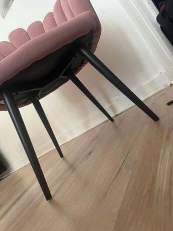 Fauteuil coquillage rose poudré