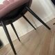 Fauteuil coquillage rose poudré