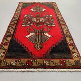 Small Vintage Turkish Rug 104x52 cm, Short Runner, Tribal, Shabby Chic