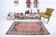 Tapis vintage rose antique 121x211
