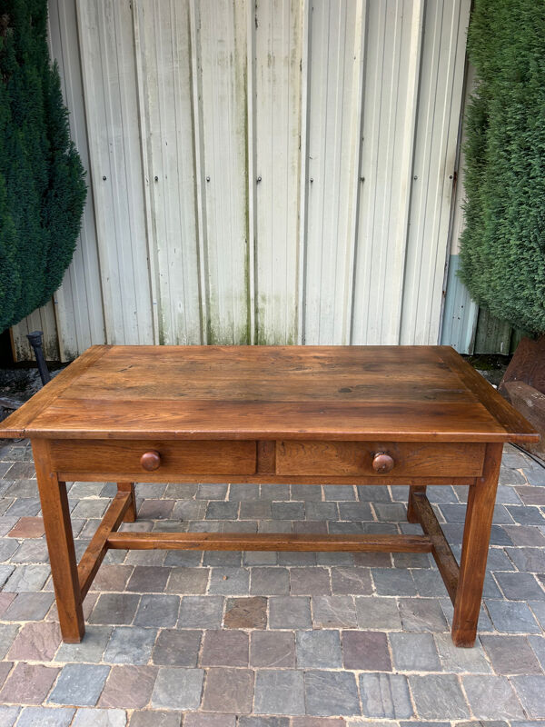 Table de ferme ancienne en chêne massif pour 6 personnes