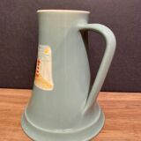 Pitcher, earthenware pitcher with headlight decoration signed Gabriella Railler