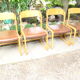 Series of four baumann sleigh chairs